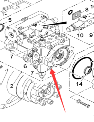  Pavement Milling Machine Travel Pump Part Number 2348867