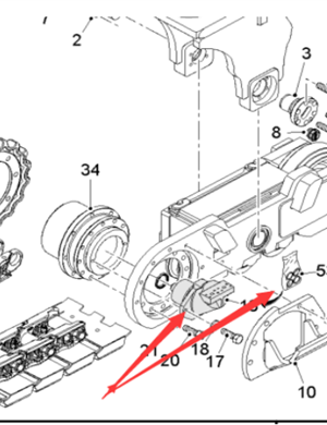  Pavement Milling Machine Track Travel Motor Part Number 24316