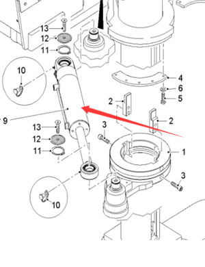  Pavement Milling Machine Movable Leg Cylinder Part Number 2365127