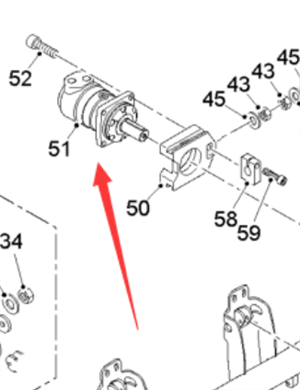  Pavement Milling Machine Primary Feed Motor Part Number 2097117