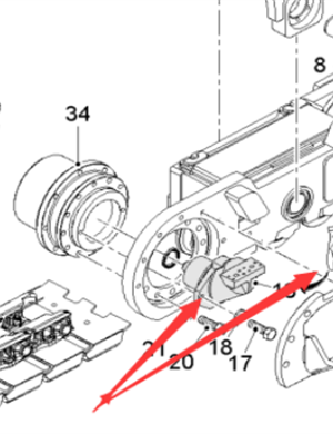  Pavement Milling Machine Track Travel Motor Part Number 24316