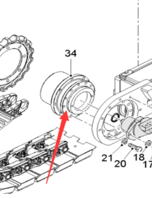  Road Milling Machine Right Rear Travel Motor Reducer Part Number 187884