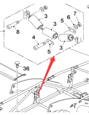  Pavement Milling Machine Secondary Three Section Idler Part Number 90122