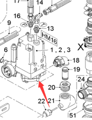  Pavement Milling Machine High Pressure Cleaning Water Pump Part Number 2187561