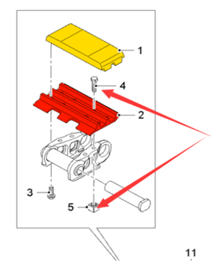  Pavement Milling Machine Track Shoe Bolt (Outer Square Nut) Part No. 18501