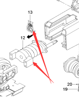  Pavement Milling Machine Track Tensioner Part Number 2533501