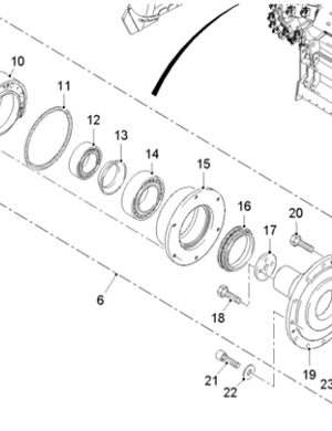  Pavement Milling Machine Milling Hub Removable Bearing Part Number 174267