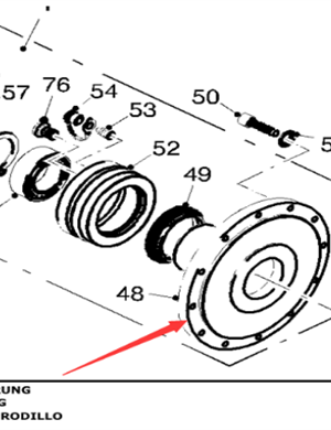  Pavement Milling Machine Hub Bearing Shaft Part Number 155360