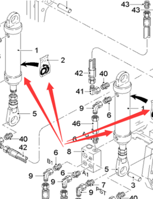  Pavement Milling Machine Lift Cylinder Repair Kit Part No. 84380