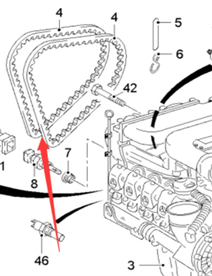  Pavement Milling Machine Engine Belt Part Number 40417