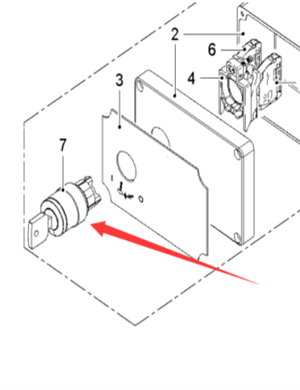  Pavement Milling Machine Ignition Switch (Keyswitch) Part No. 2257209