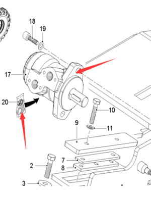  Pavement Milling Machine Milling Drum Drive Motor Part Number 2628391