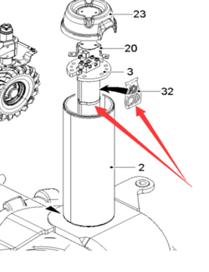  Road Milling Machine Front Leg Lifting Cylinder Repair Kit Part Number 2319342