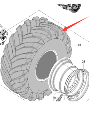  road milling machine tire part number 2292195