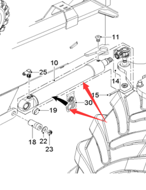  Road Milling Machine Steering Cylinder Repair Kit Part Number 2111853