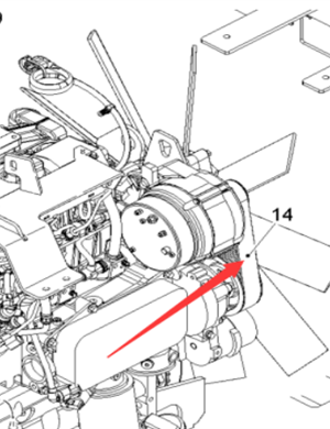  road milling machine engine belt part number 164955