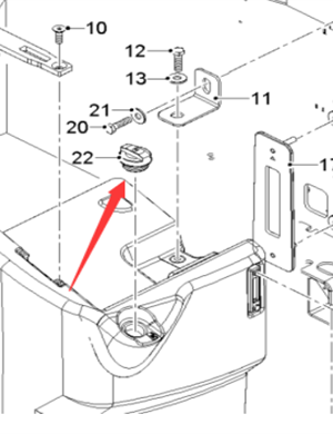  road milling machine diesel tank cover part number 2054706