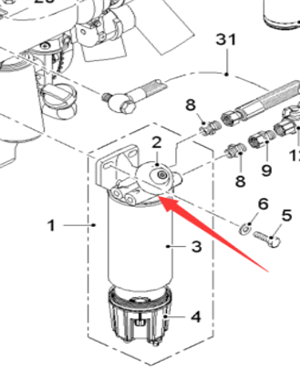  road milling machine oil water separator filter seat part number 2054706