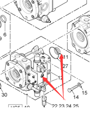  Road Milling Machine HG5 Hydraulic Pump Part Number 2139576