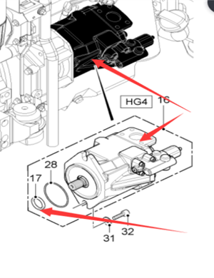  Road Milling Machine HG4 Hydraulic Pump Part Number 2134750