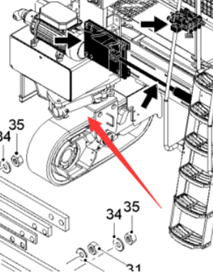  road milling machine rear steering cylinder part number 2076528