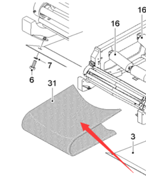  road milling machine conveyor belt B600 part number 2142470