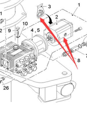  Road Milling Machine Water Pump Drive Motor Part Number 2130346