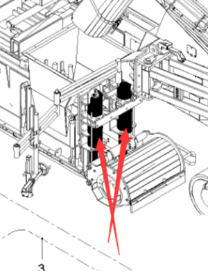  road milling machine grader lifting cylinder part number 2067485
