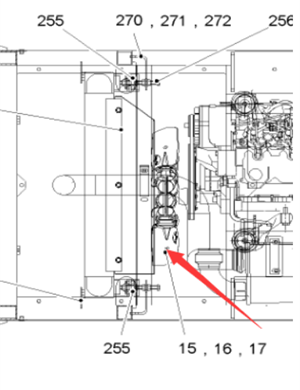  Road Milling Machine Cooling Fan Part Number 2070461