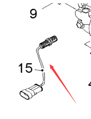  Road Milling Machine Rear Wheel Travel Speed Sensor Part Number 2088255