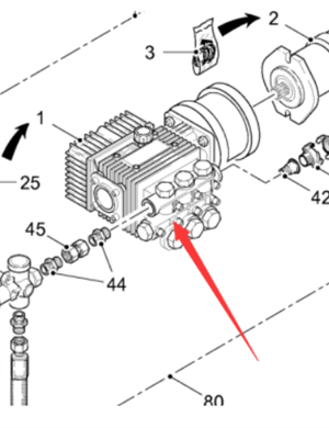  road milling machine high-pressure cleaning water pump part number 193127