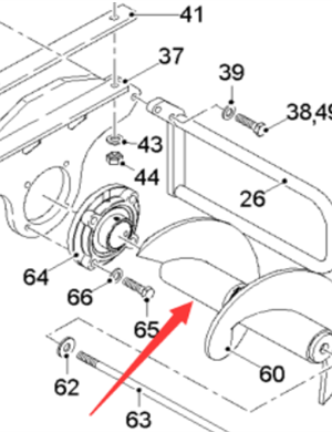  road milling machine left spiral distributor part number 76985