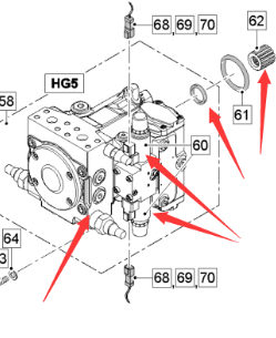  Road Milling Machine HG5 Hydraulic Pump Part Number 2203456