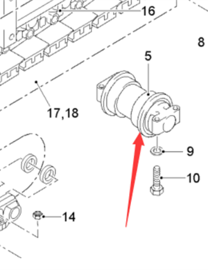  road milling machine support wheel part number 120585