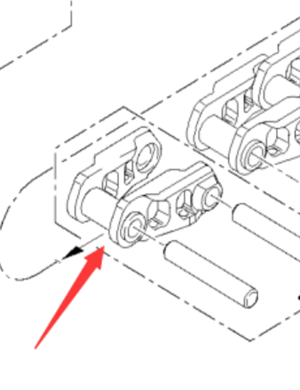  Road Surface Milling Machine Chain Rail Link Link Part Number 129281