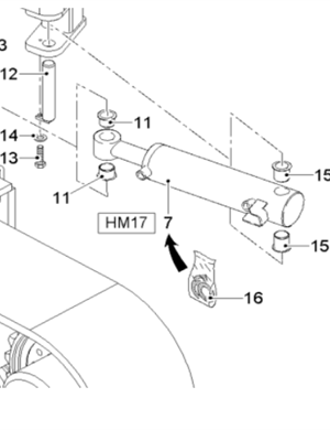  road milling machine rear steering cylinder part number 2172605