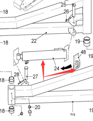  road milling machine feeder swing cylinder part number 2171946