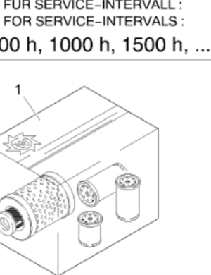  W100 milling machine maintenance package part number 2063467