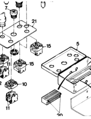  road milling machine three-speed switch head (black) Part number 16305