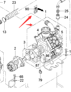  Pavement Milling Machine W195 Milling Machine Water Pump Repair Kit Part Number 2633408