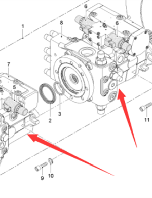  road milling machine dual plunger pump part number 2319215