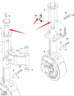  road milling machine milling depth cylinder part number 2241898