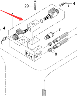  road milling machine solenoid valve assembly part number 2124018