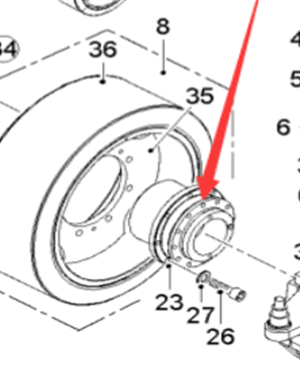  road milling machine front wheel travel reducer part number 76491