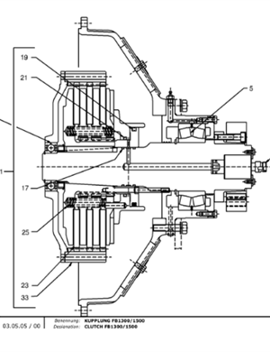  road milling machine milling drum clutch assembly part number 2096348