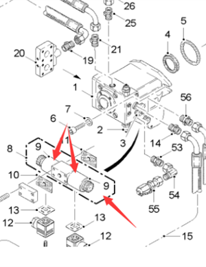  road milling machine walking pump solenoid valve part number 138920