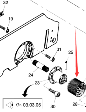  road milling machine milling drum pulley part number 148639