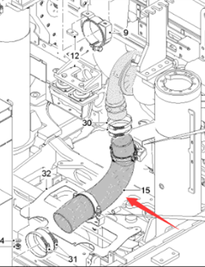  road milling machine air intake hose part number 2469519