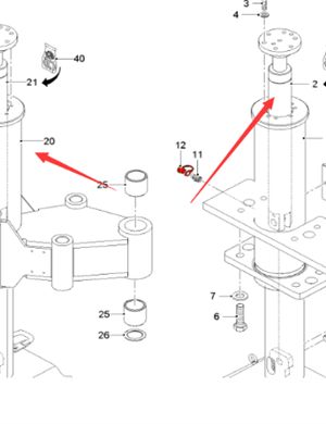  Road Milling Machine Leg Cylinder Part Number 171095