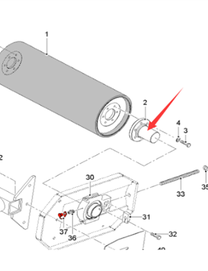  road milling machine assembly pin part number 2504456